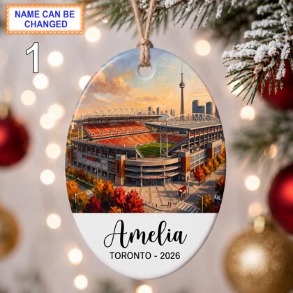 Toronto Stadium Ornament – Personalized Glossy Ceramic Ornament