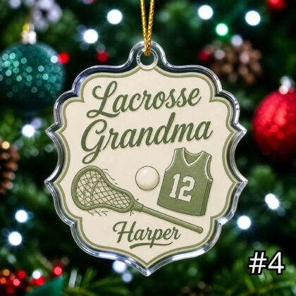 Personalized Lacrosse Mom Coach Acrylic Ornament – Custom Name Sports Family Gift - Image 4