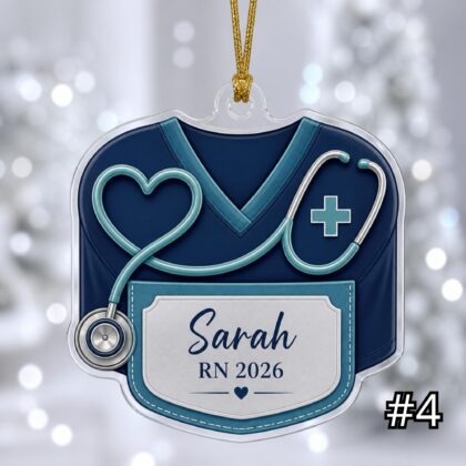 Personalized Nurse Ornament Acrylic Christmas Gift 2026 - Image 4