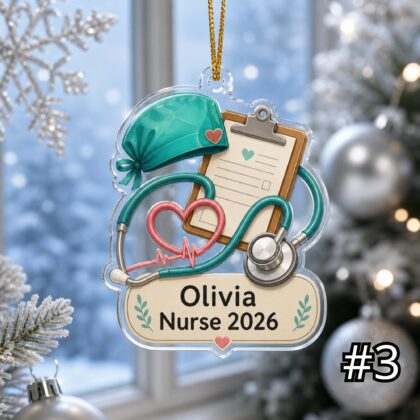 Personalized Nurse Ornament Acrylic Christmas Gift 2026 - Image 3