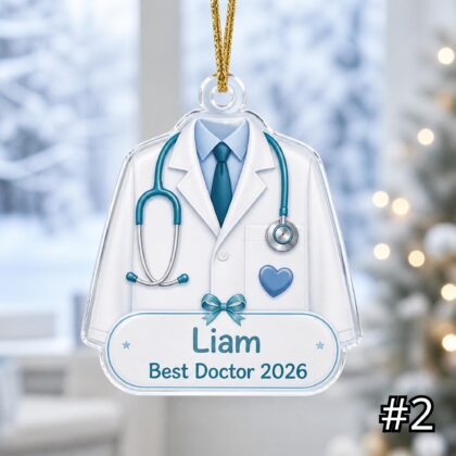 Personalized Doctor Ornament Acrylic Christmas Gift 2026 - Image 2