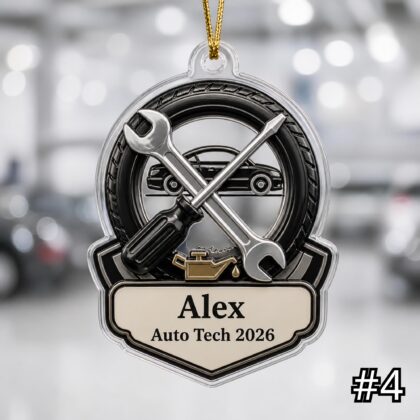 Personalized Mechanic Ornament Acrylic Christmas Gift 2026 - Image 4