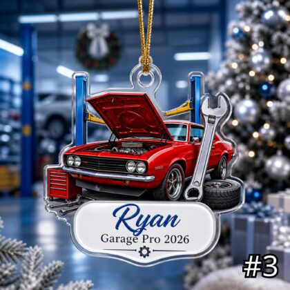Personalized Mechanic Ornament Acrylic Christmas Gift 2026 - Image 3