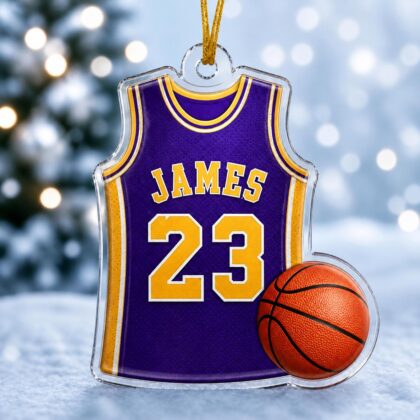 Personalized Basketball Player Acrylic Ornament – Custom Name Number Jersey Sports Gift for Kids - Image 4