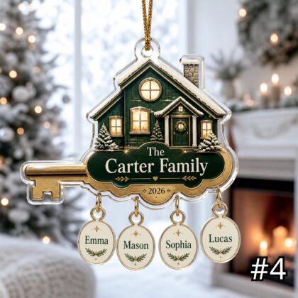 Personalized Family New Home Ornament Acrylic Christmas Gift - Image 4