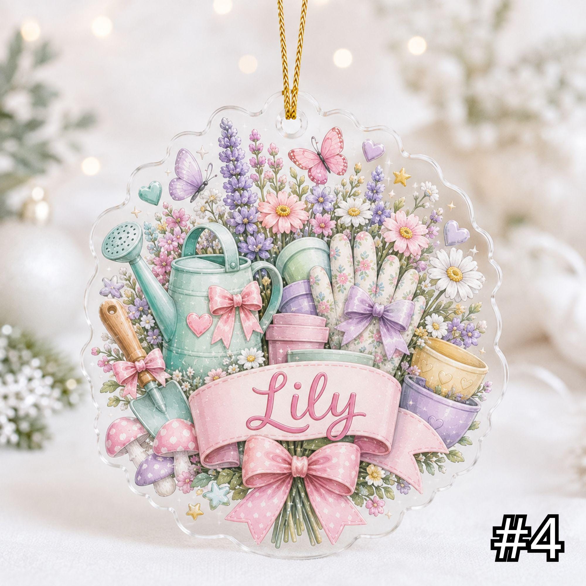 Personalized Gardening Acrylic Ornament – Custom Name Garden Lover Gift - Image 4