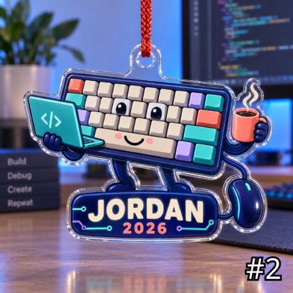 Alternative view of Personalized Software Developer Acrylic or Wood Ornament