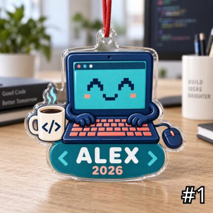 Personalized Software Developer Acrylic or Wood Ornament