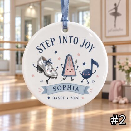 Alternative view of Personalized Dance Ceramic Ornament – Cute Dancing Shoes Christmas Decoration