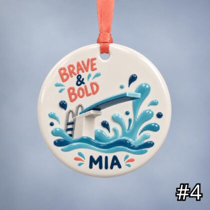 Personalized Diving Ceramic Ornament – Cute Scuba Gear Christmas Decoration - Image 4