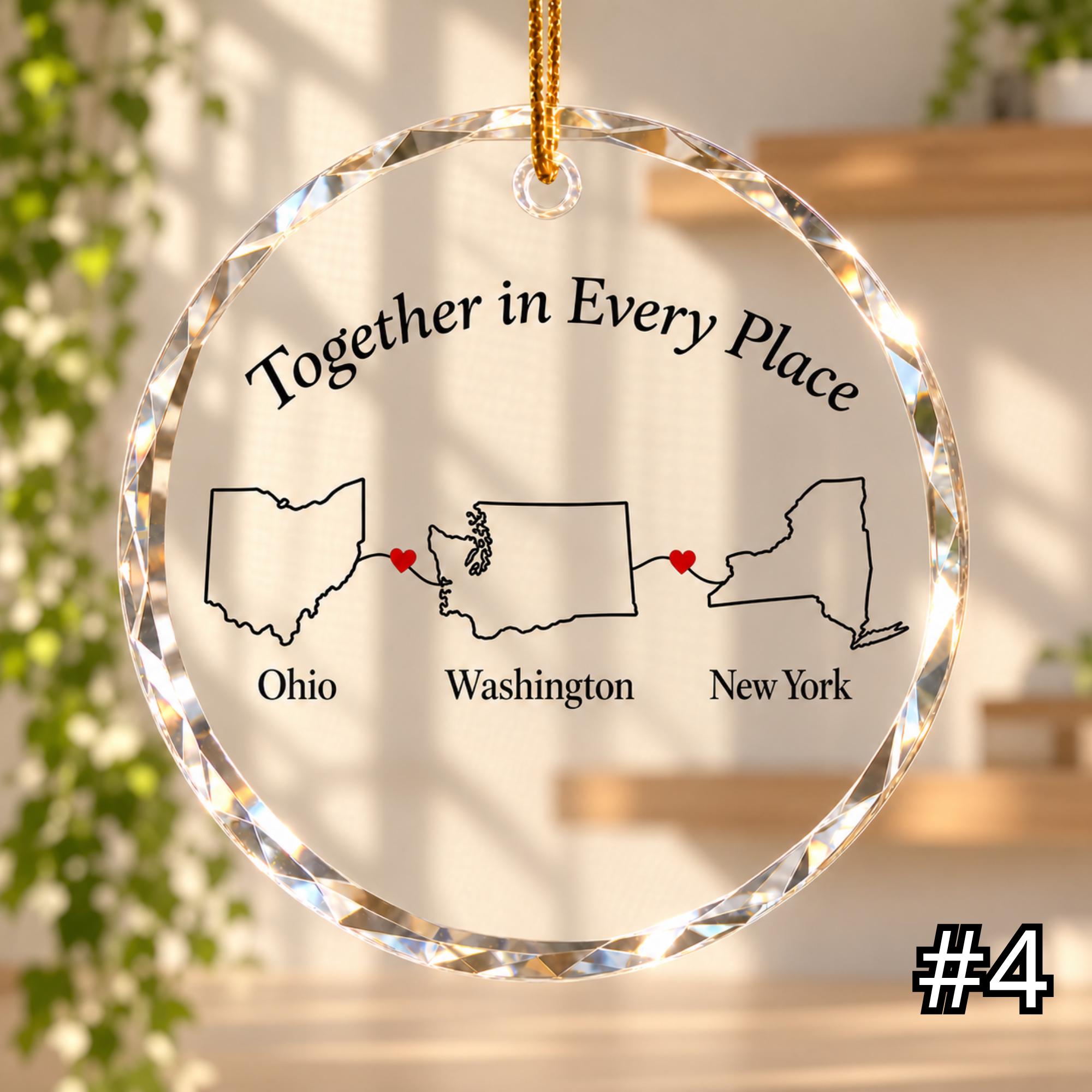 Personalized Family Glass Ornament – Long Distance Family Gift - Image 4