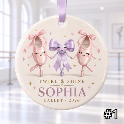 Personalized Ballet Ceramic Ornament – Cute Ballet Characters