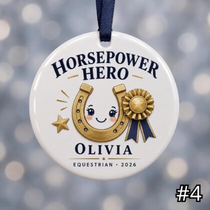Personalized Equestrian Ceramic Ornament – Cute Horse Riding Characters - Image 4