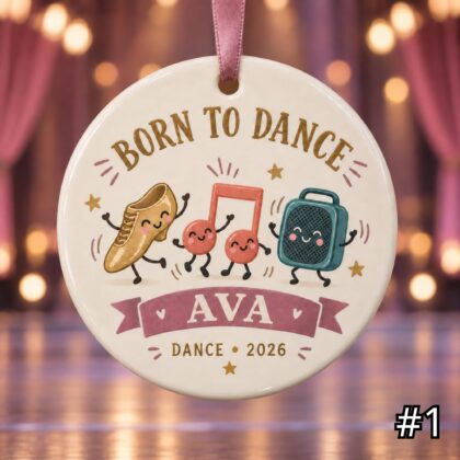 Personalized Dance Ceramic Ornament – Cute Dancing Shoes Christmas Decoration