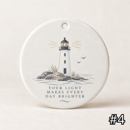 Little Lighthouse Ceramic Ornament – Your Light Makes Every Day Brighter Inspirational Gift - Image 4